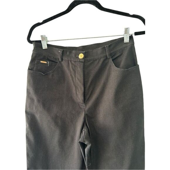 St. John Sport Black Straight Leg Jeans Size 10 Mature Quiet Luxury Capsule - Picture 5 of 16